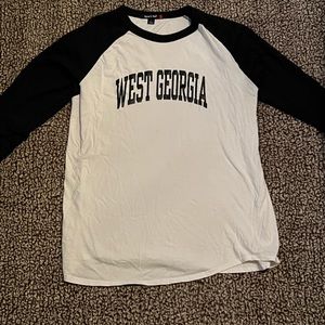 Sport Tek 3 quarter sleeve West Georgia t-shirt size large